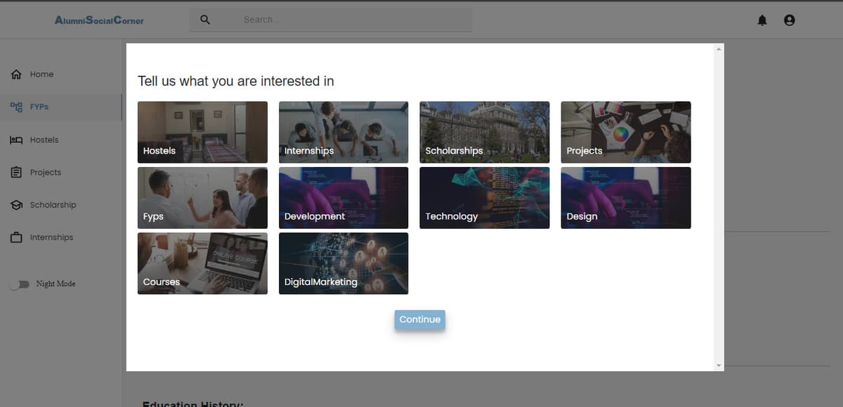 Alumni Social Corner screenshot 2