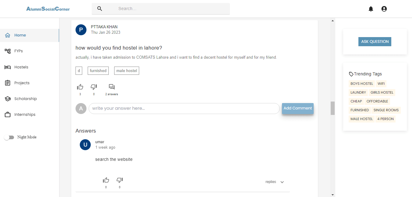 Alumni Social Corner screenshot 3